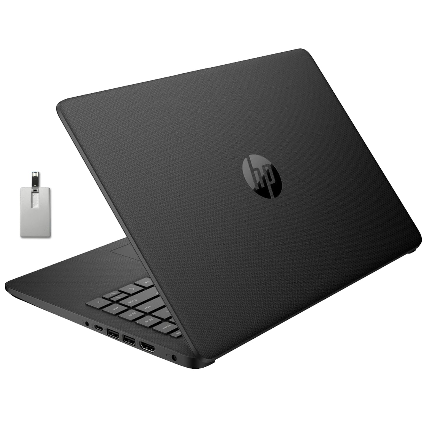 Computadora portátil HP Stream HD BrightView de 14", Intel Celeron N4120, 16 GB de RAM, 256 GB de almacenamiento (tarjeta USB de 128 GB Emmc+ de 128 GB), gráficos Intel UHD, cámara web de 720p, Wi-Fi, 1 año de Office 365, Win 11 S, dorado 