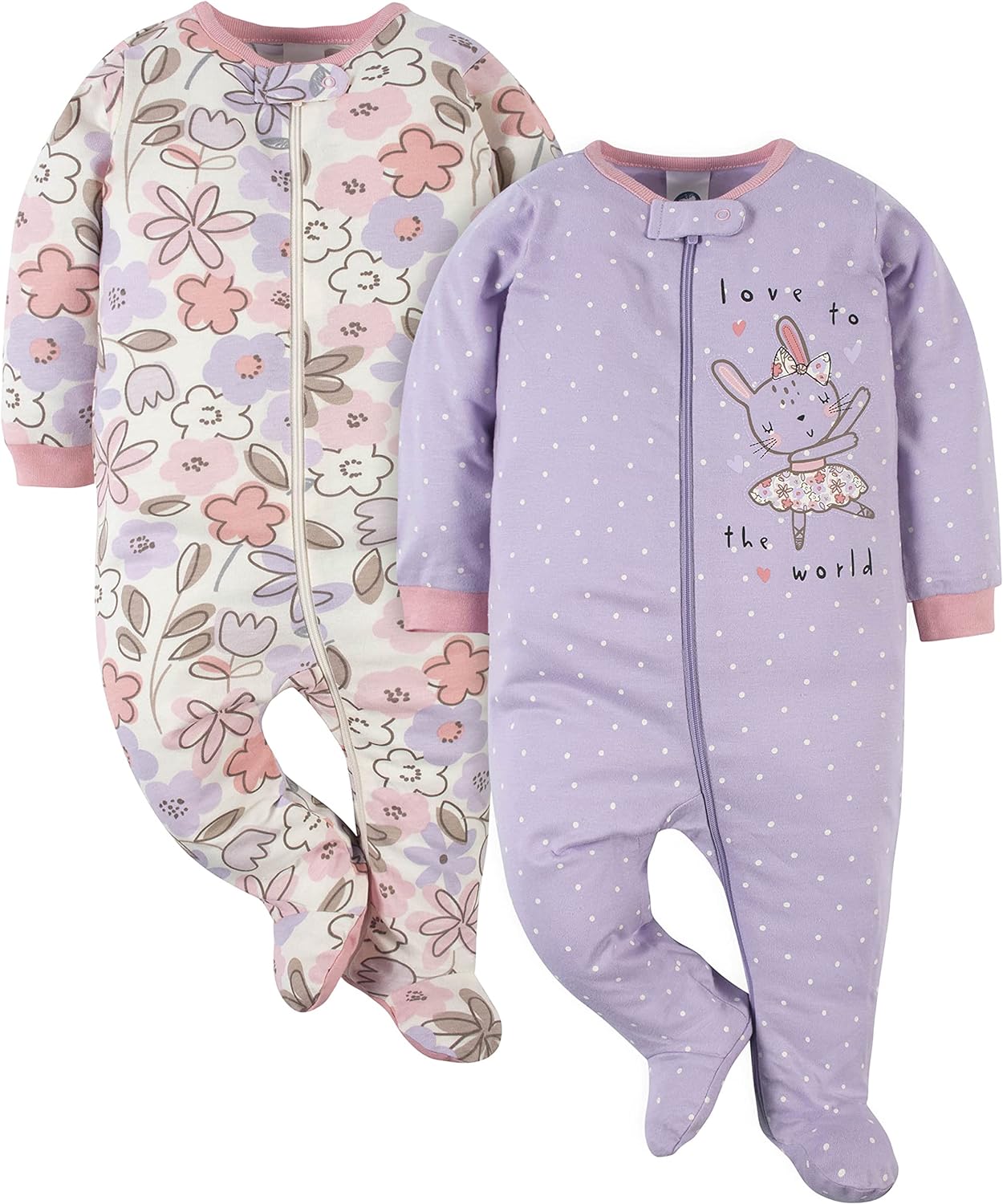 Gerber Baby Girls' 2-Pack Sleep 'N Play Xpress