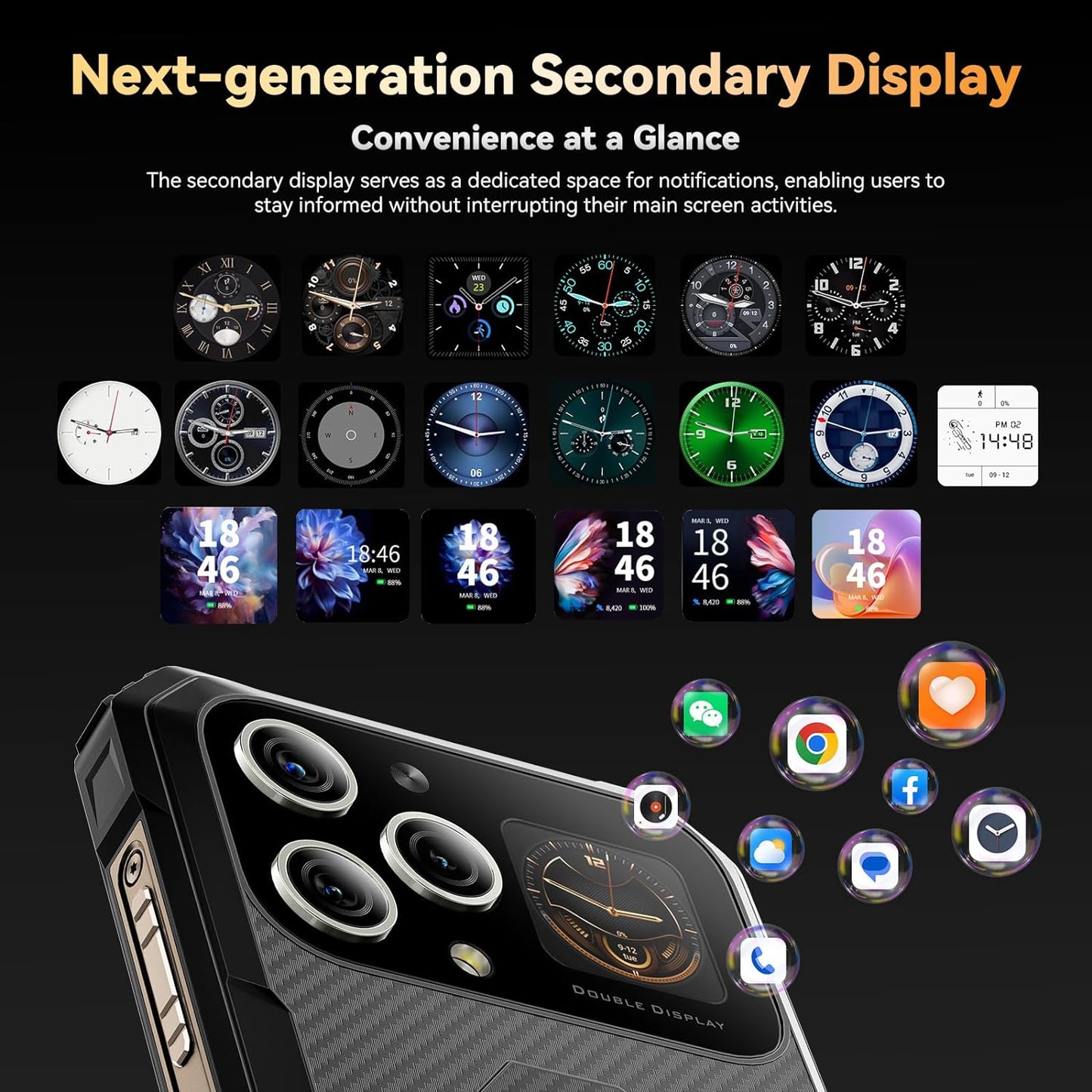 Blackview BL8000 5G Smartphone robuste débloqué 2024, 24 Go + 512 Go (SD 2 To), 120 Hz 2,4 K 6,78" FHD +, téléphones robustes, appareil photo 50 MP + 16 MP, 8800 mAh + 33 W, téléphones Android étanches IP68/IP69K, 5G, NFC, empreintes digitales 