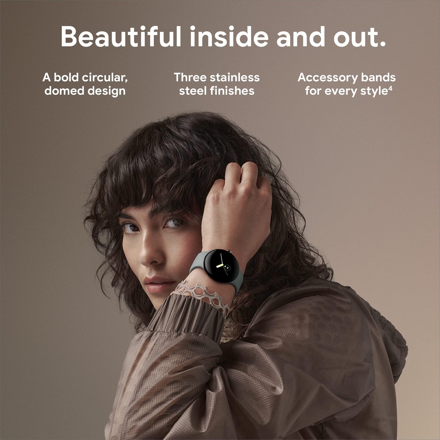 Google Pixel Watch - Montre intelligente Android avec suivi d'activité Fitbit - Suivi de la fréquence cardiaque - Boîtier en acier inoxydable noir mat avec bracelet Obsidian Active - LTE 