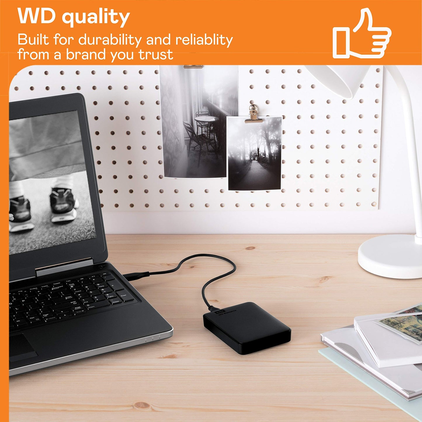 Western Digital Elements Disco duro portátil de 2 TB, disco duro externo, USB 3.0 para PC y Mac, listo para enchufar y usar - WDBU6Y0020BBK-WESN 