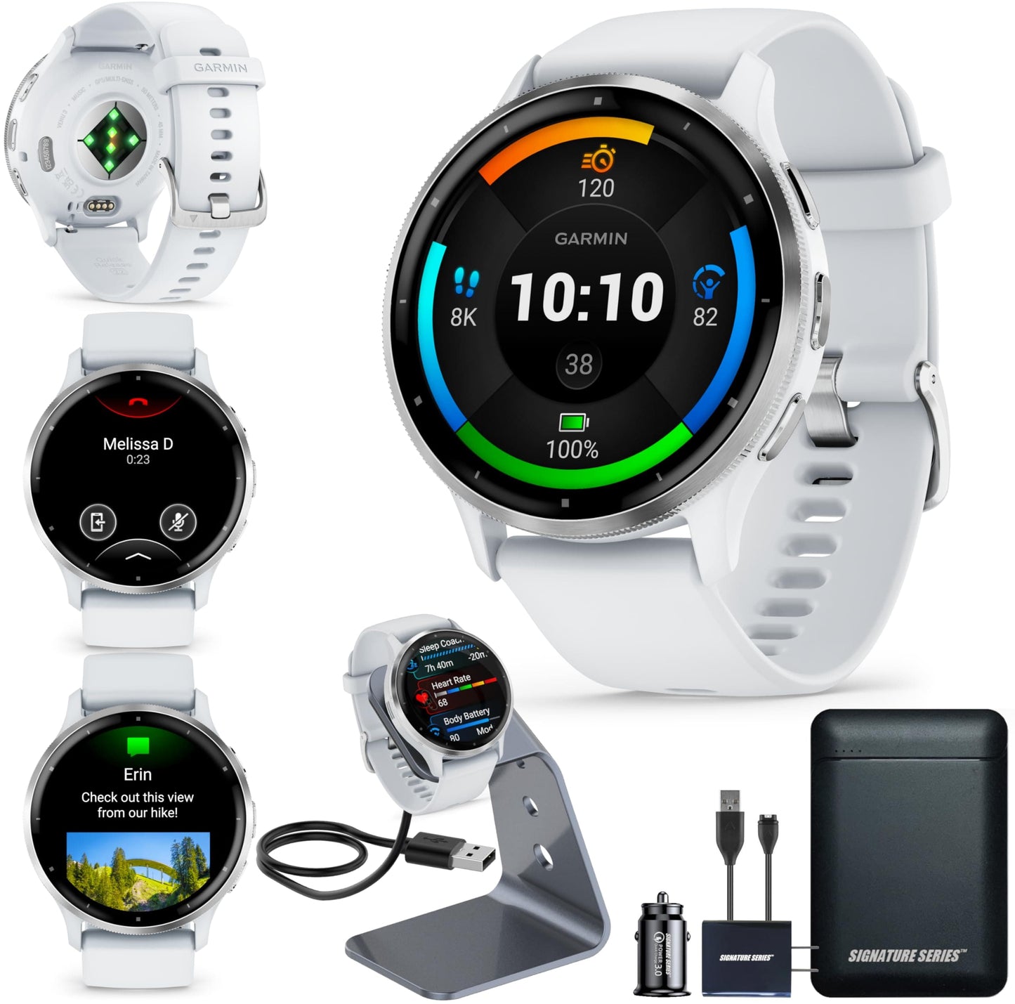 Garmin Venu 3, Smartwatch GPS con Pantalla AMOLED, Negro | Funciones avanzadas de salud y estado físico, duración de la batería de hasta 14 días, monitoreo de energía de la batería corporal con paquete de energía exclusivo 