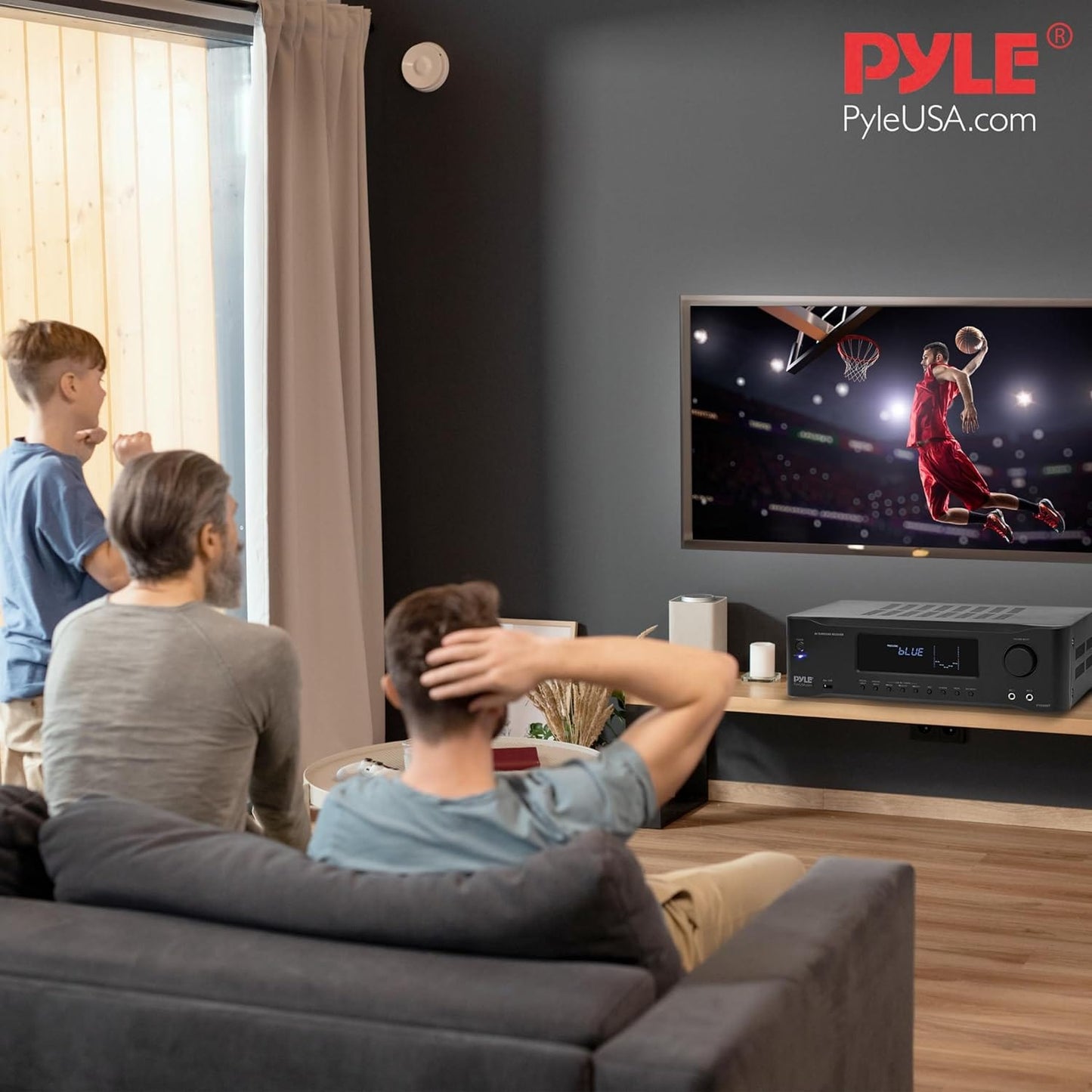 Pyle Amplificador estéreo Bluetooth Hi-Fi de 5.2 canales - Altavoz doméstico AV de 1000 vatios Receptor de sonido subwoofer con radio, USB, RCA, HDMI, entrada de micrófono, transmisión inalámbrica, compatible con TV 4K UHD, 3D, Blu-Ray -PT694BT 