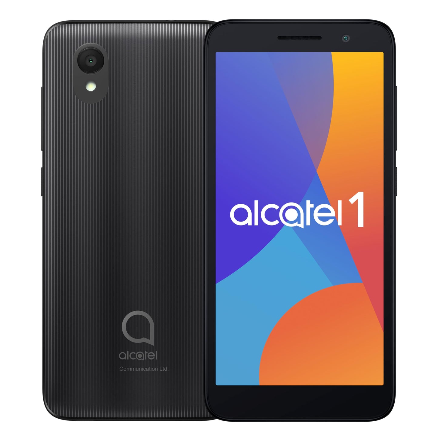 Alcatel 1 (32 Go) Écran Full View 5,0" - Batterie amovible - Double SIM GSM débloqué US et Global 4G LTE Version internationale - Noir Volcan