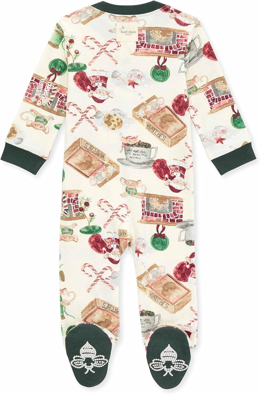 Burt's Bees Baby Baby Girls' Sleep and Play Pajamas, 100% Organic Cotton One-Piece Romper Jumpsuit Zip Front Pjs Xpress