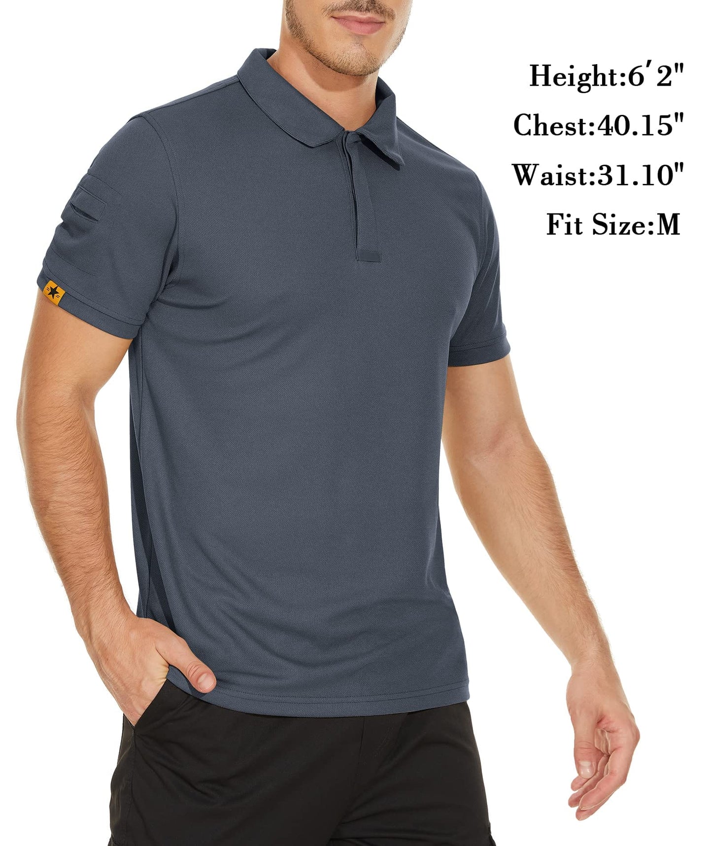 V VALANCH Mens Polo Shirts Short Sleeve Moisture Wicking Golf Polo Athletic Collared Shirt Tennis T-Shirt Tops