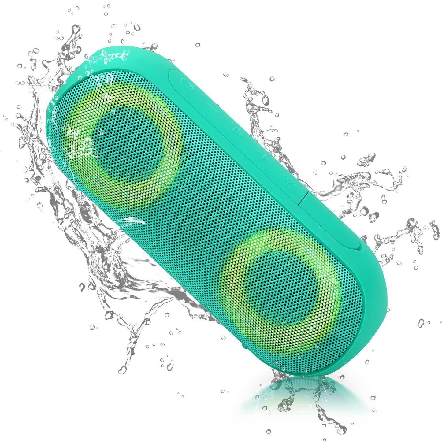 Bluetooth Speakers with Light, 30W Portable Bluetooth Wireless(100FT Range) Loud Stereo Sound, IPX7 Waterproof Shower Speakers, RGB Multi-Colors Rhythm Lights, 1000mins Playtime for Indoor&Outdoor