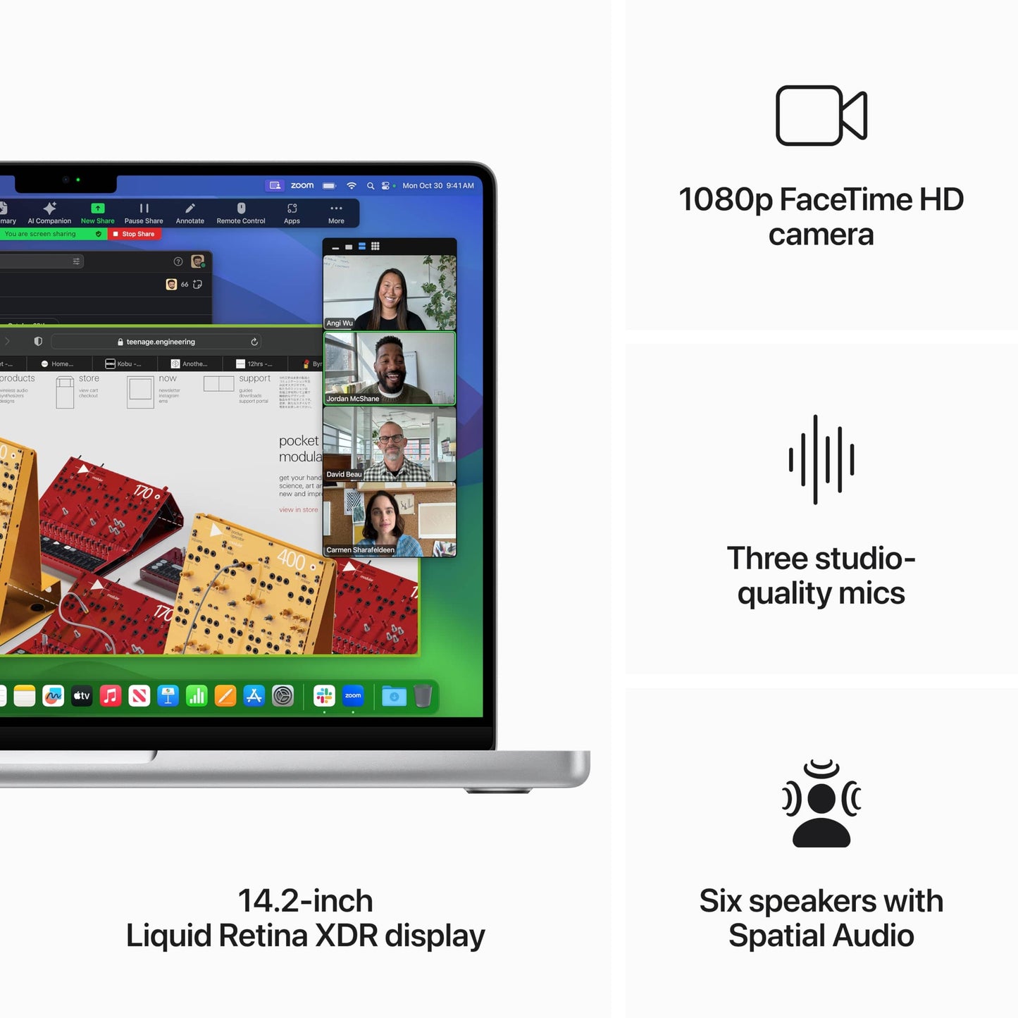 Apple 2023 MacBook Pro Laptop M3 chip with 8‑core CPU, 10‑core GPU: 14.2-inch Liquid Retina XDR Display, 8GB Unified Memory, 1TB SSD Storage. Works with iPhone/iPad; Space Gray