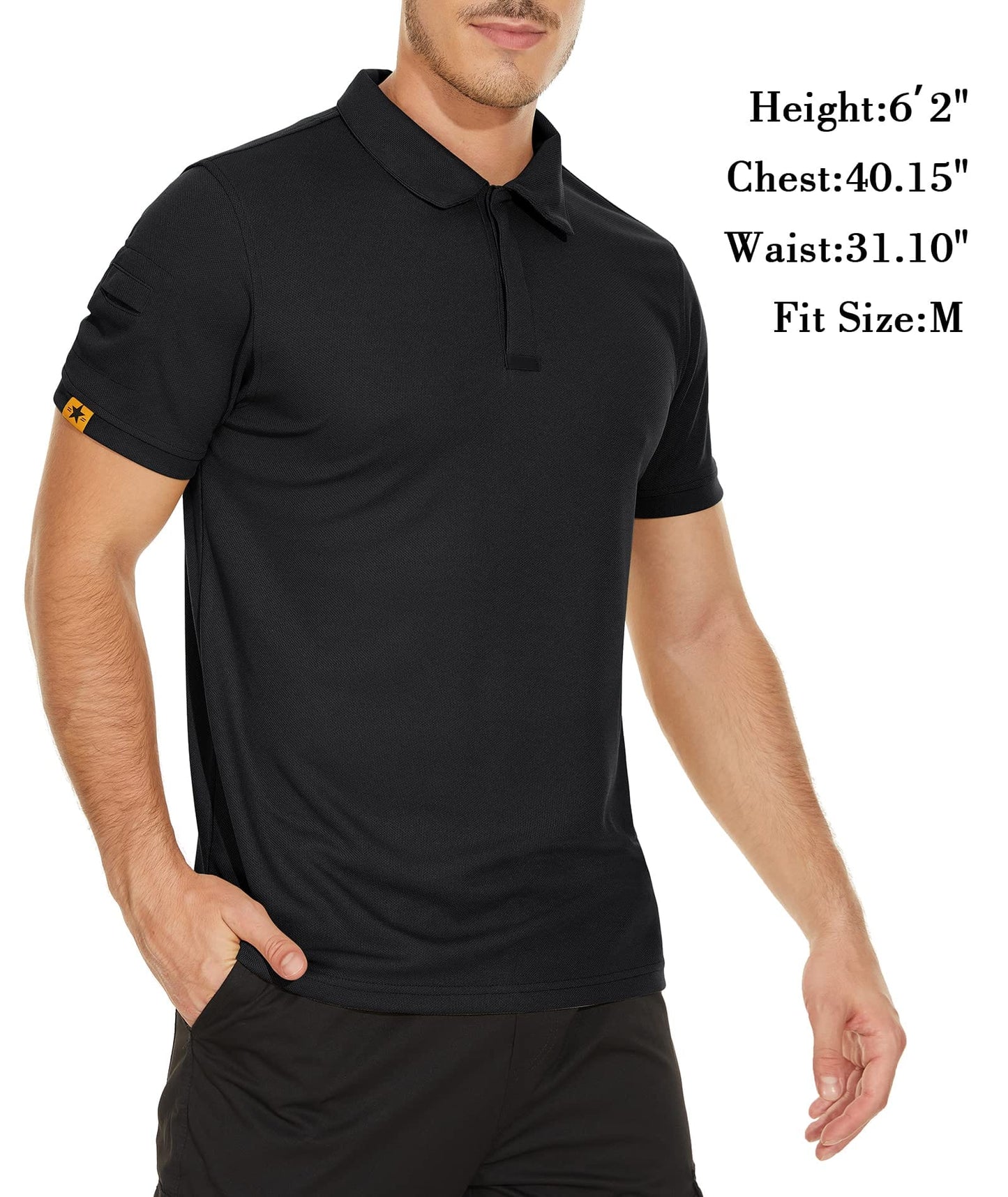 V VALANCH Mens Polo Shirts Short Sleeve Moisture Wicking Golf Polo Athletic Collared Shirt Tennis T-Shirt Tops