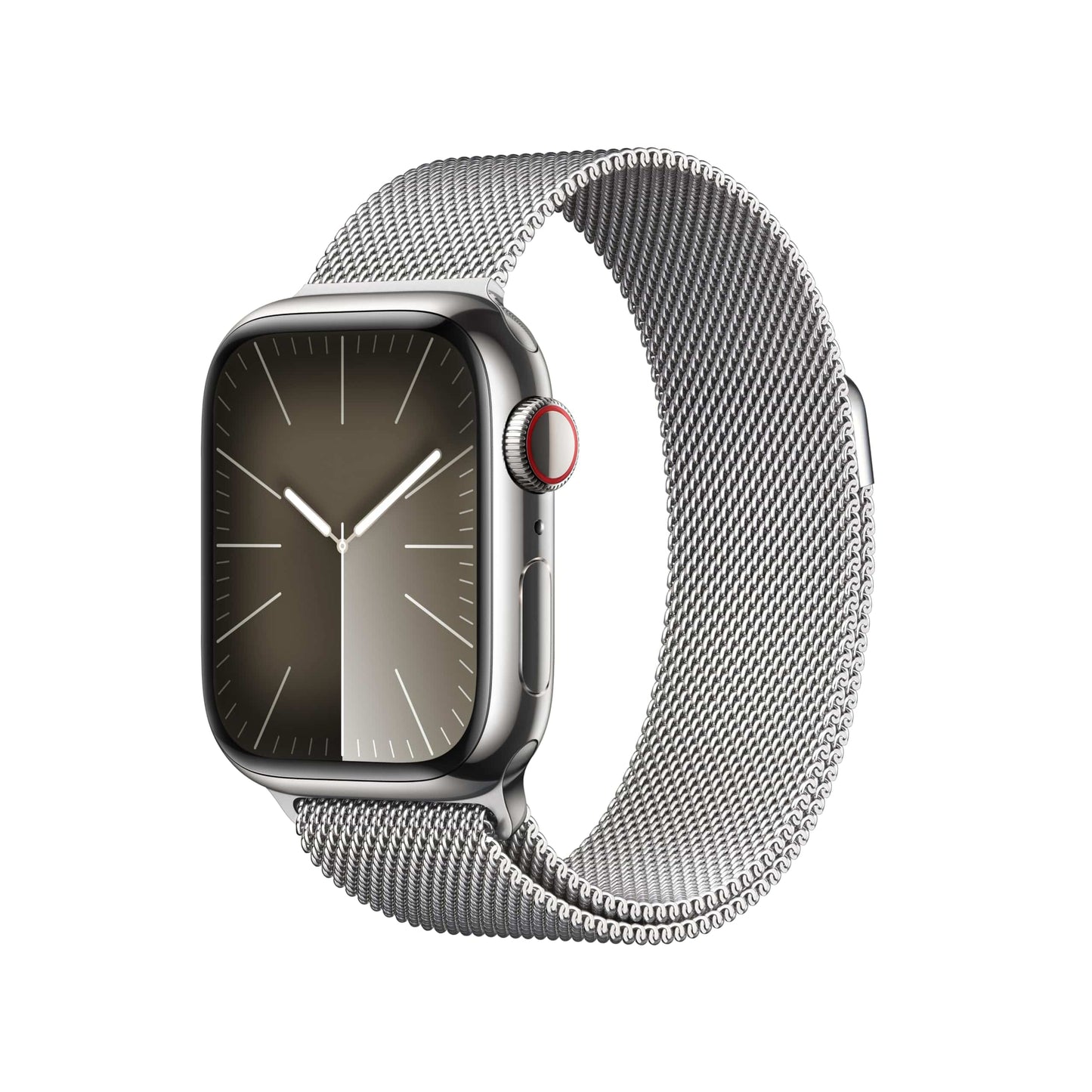 Montre intelligente Apple Watch Series 9 [GPS + Cellular 45 mm] avec boîtier en aluminium argenté avec boucle Sport bleu hiver. Tracker d'activité, applications ECG, écran Retina toujours activé, neutre en carbone 