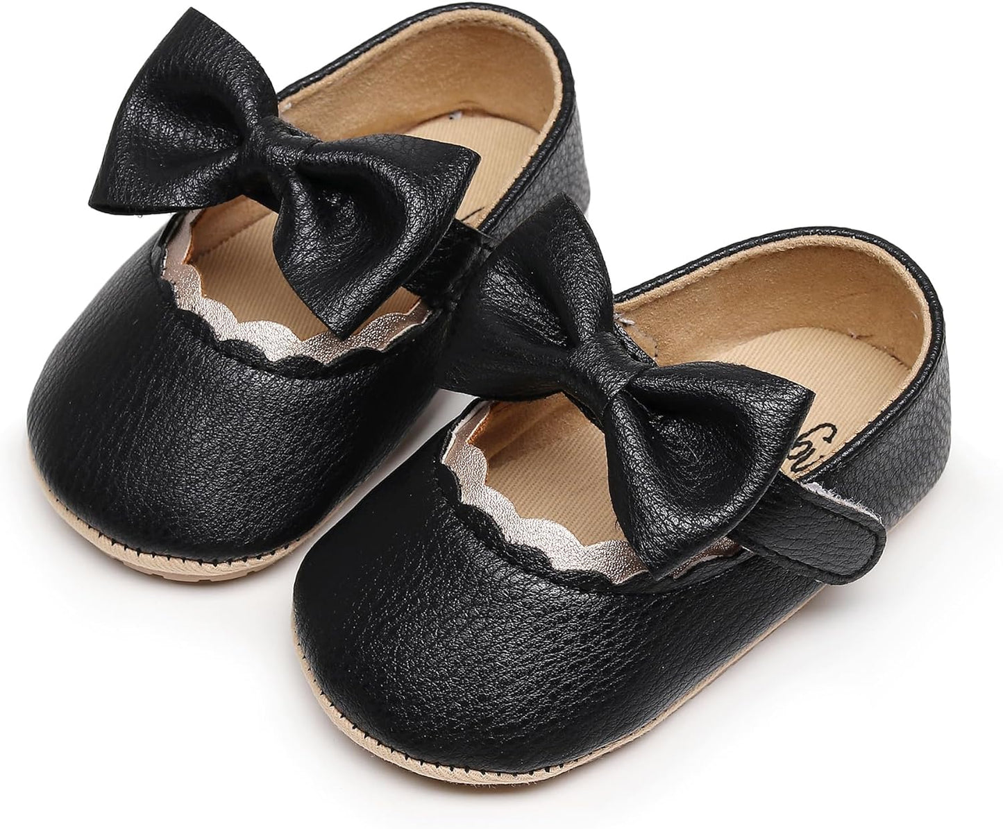 HONGTEYA Infant Baby Girls Mary Jane Flats Non Slip for Toddler First Walkers Soft Sole PU Leather Crib Shoes Sneaker Wedding Party Christmas Princess Dress Shoes Baby Moccasins Girls Xpress