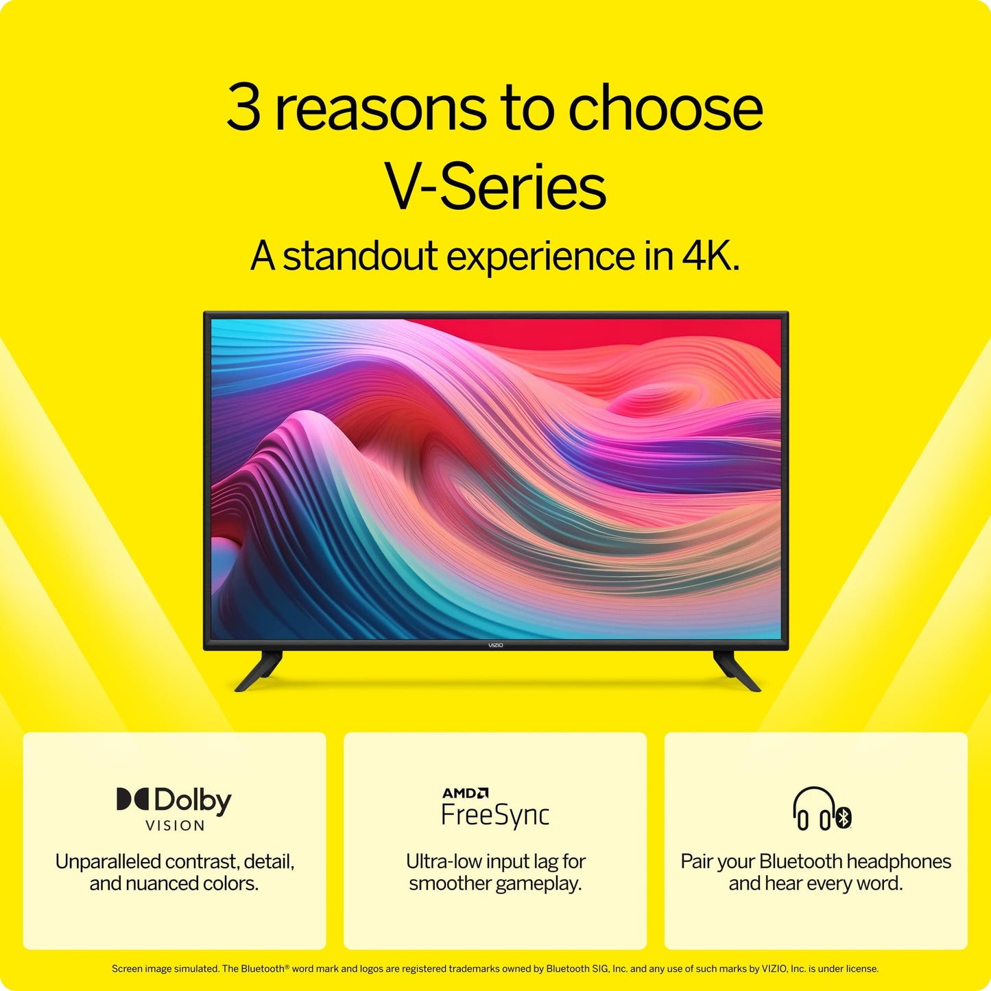 VIZIO 50-Inch V-Series 4K UHD LED Smart TV with Voice Remote, Dolby Vision, HDR10+, Alexa Compatibility, 2022 Model