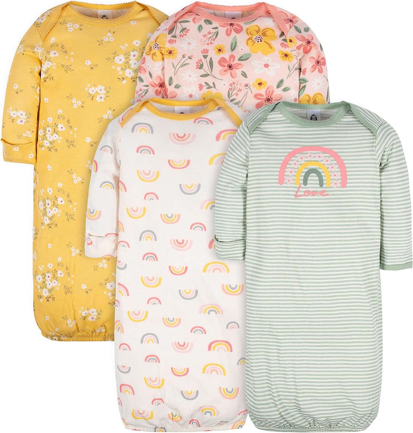 Gerber Baby Boy and Girls 4-Pack Sleeper Gown Xpress