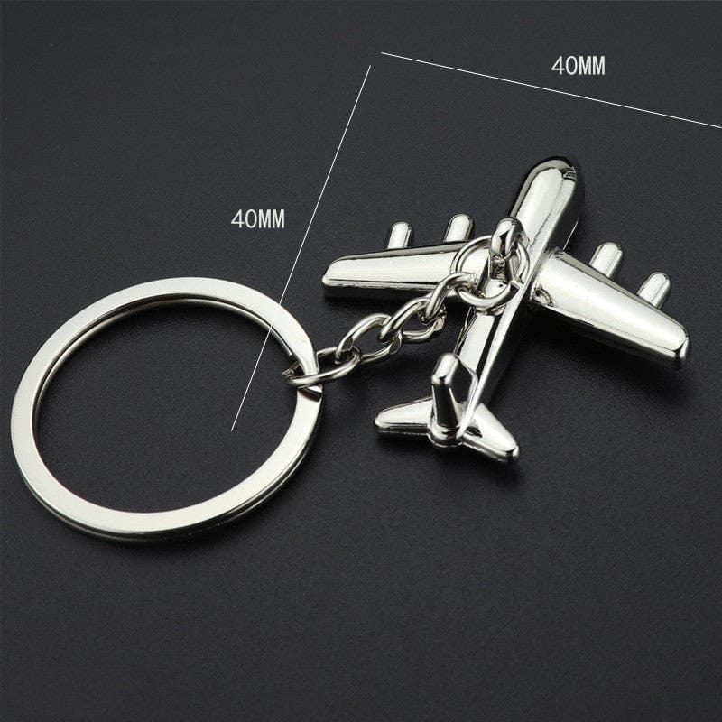 Metal airplane key chain