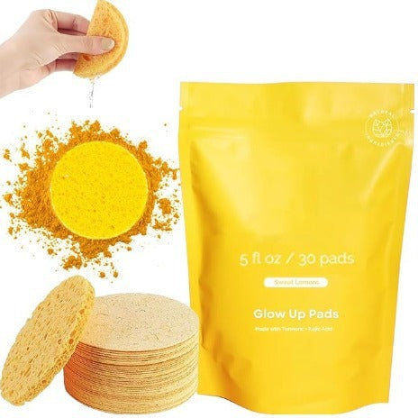 Compressed Facial Sponge Turmeric Kojic Acid Cleansing Pad