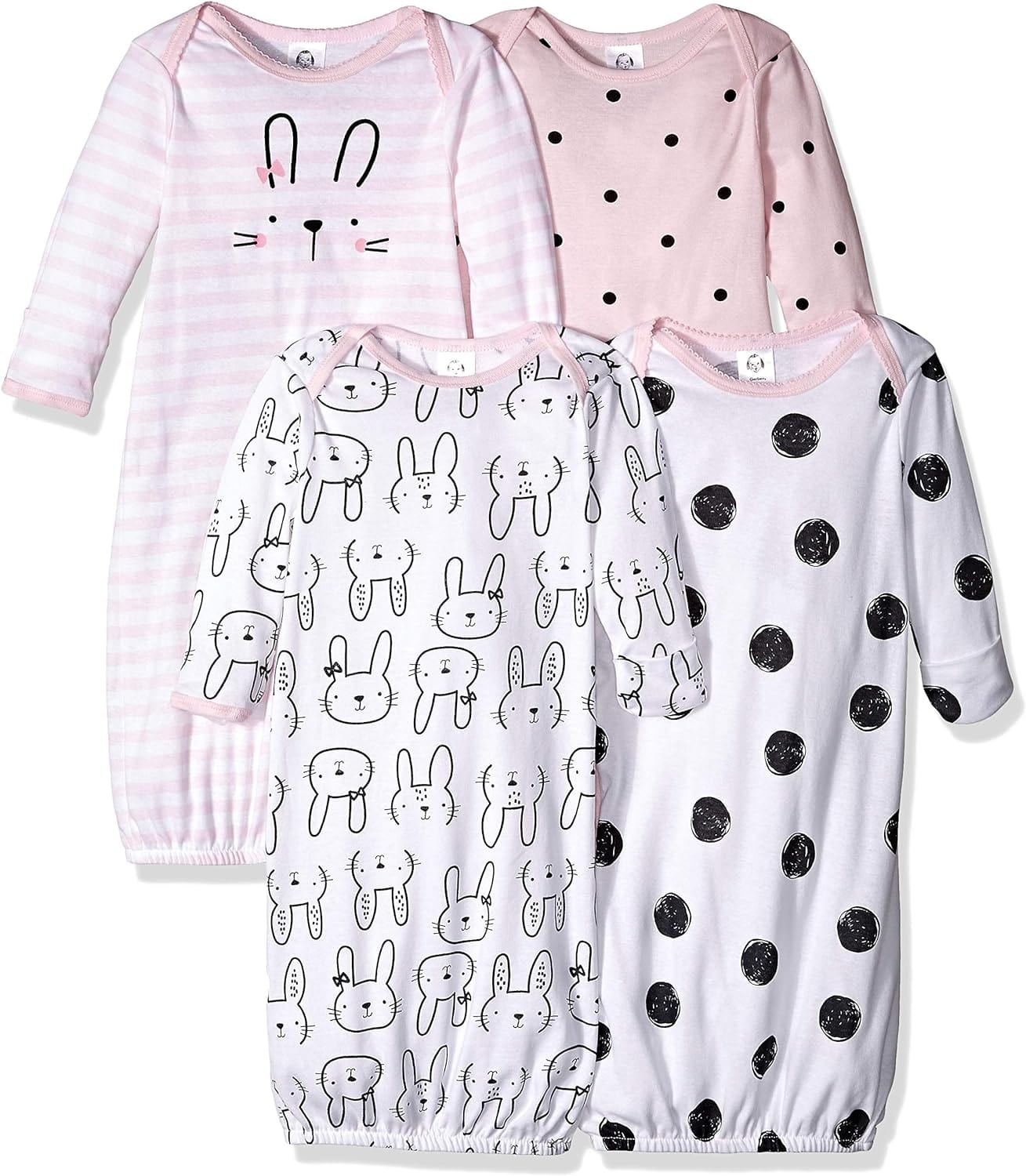 Gerber Baby Boy and Girls 4-Pack Sleeper Gown Xpress