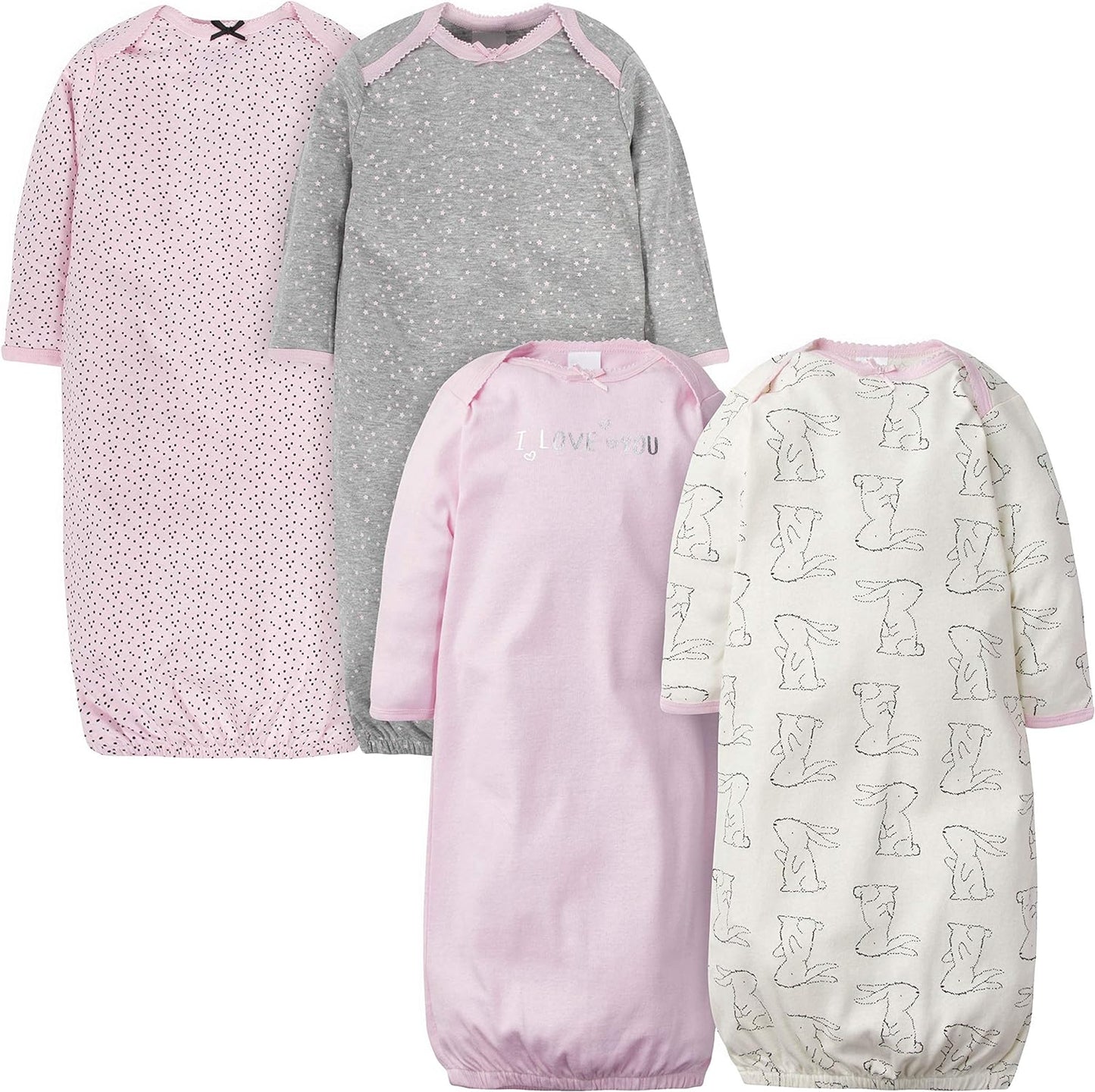 Gerber Baby Boy and Girls 4-Pack Sleeper Gown Xpress