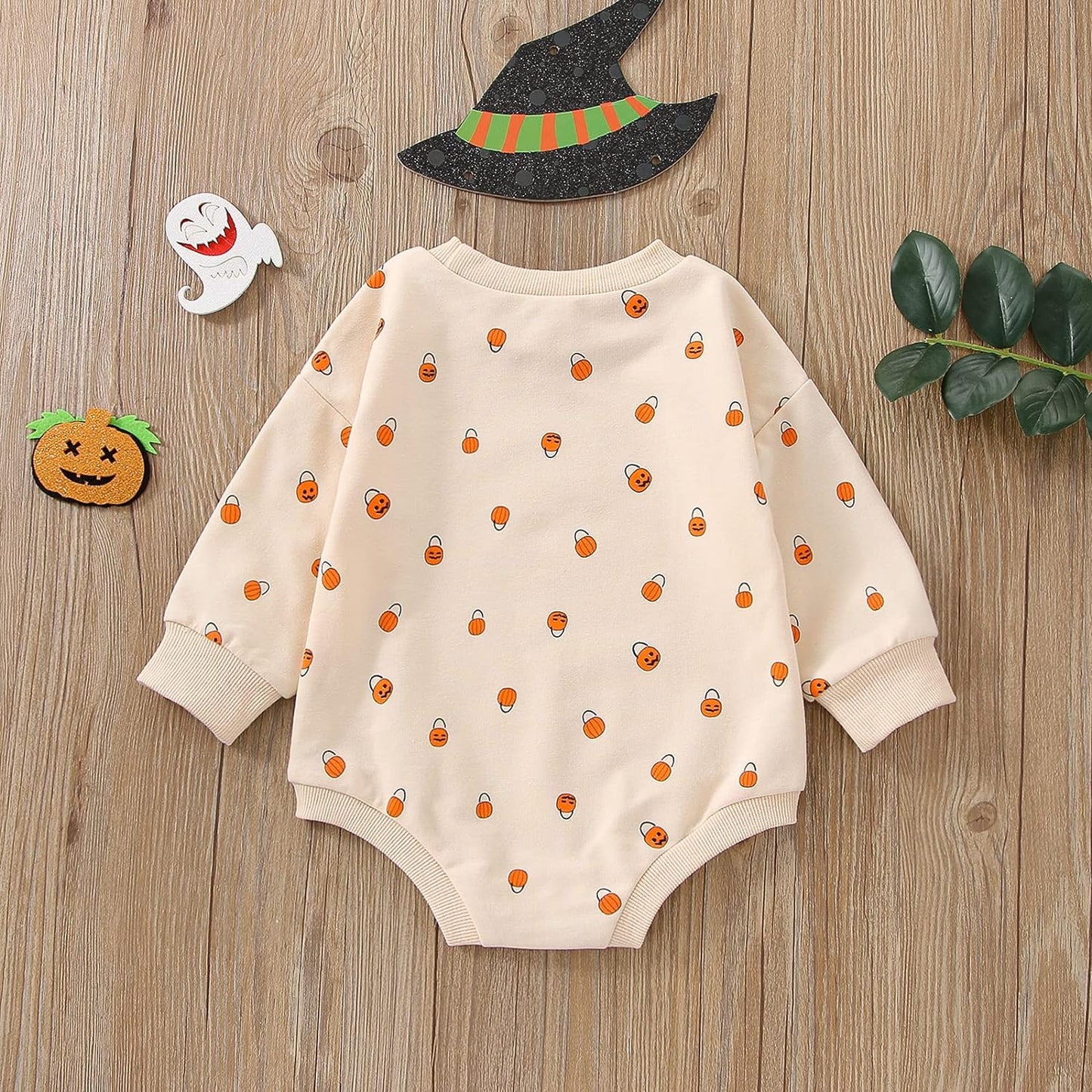 FYBITBO Halloween Baby Girl Boy Clothes Pumpkin Romper Sweatshirt Onesie Long Sleeve Bodysuit Top Fall Winter Outfit Xpress