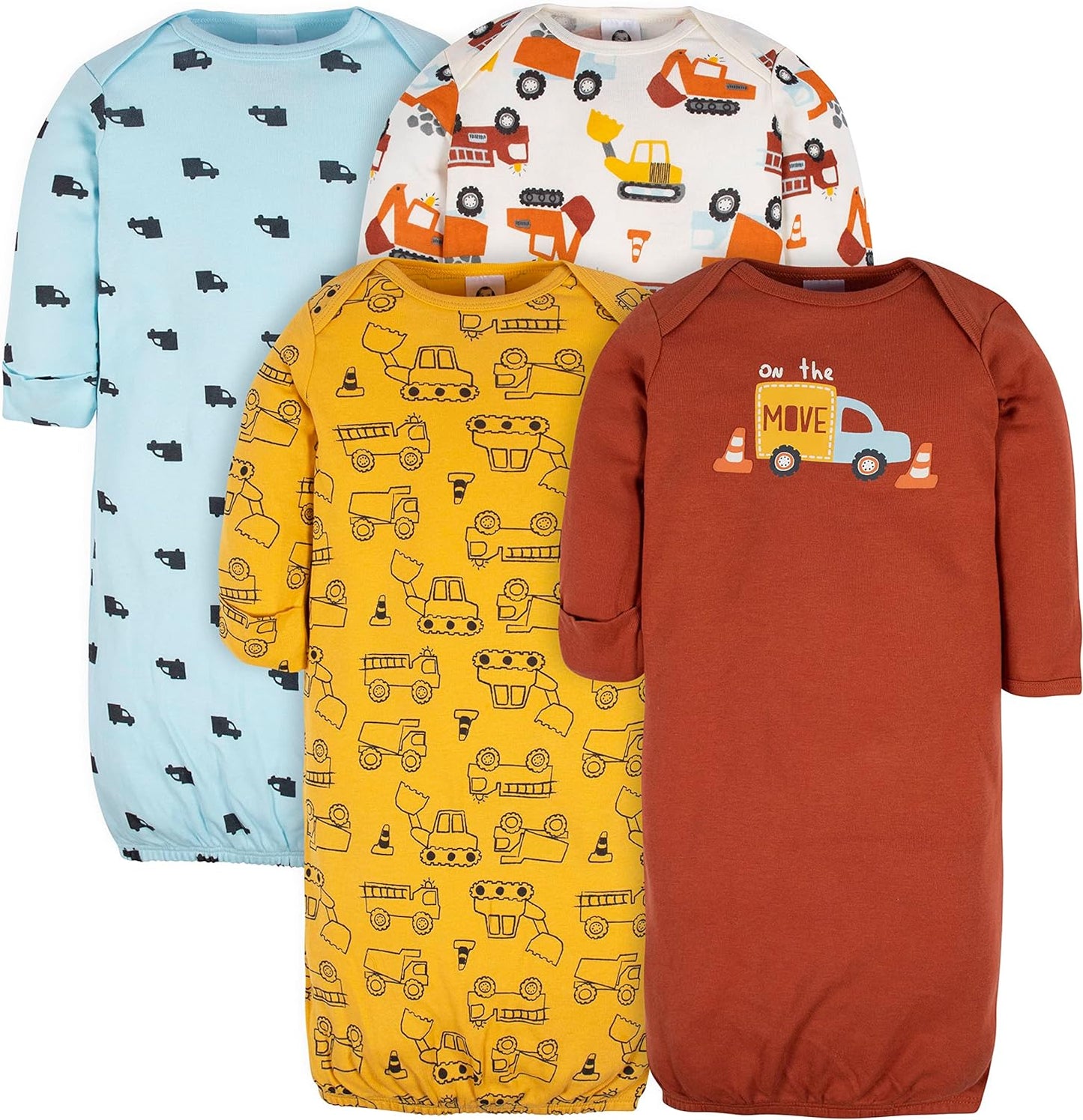 Gerber Baby Boy and Girls 4-Pack Sleeper Gown Xpress