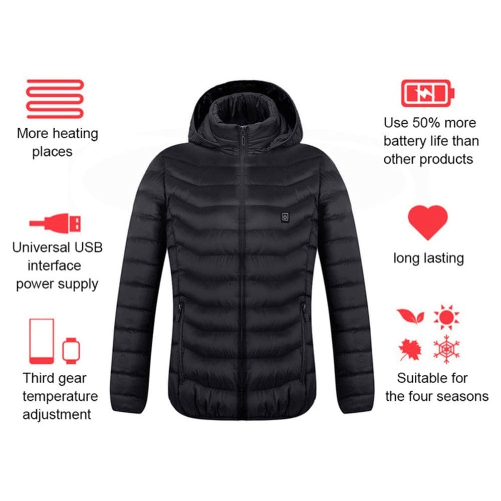 Nouveau Veste chauffante manteau USB veste électrique manteau en coton chauffage vetement thermique gilet chauffant vetement homme hiver