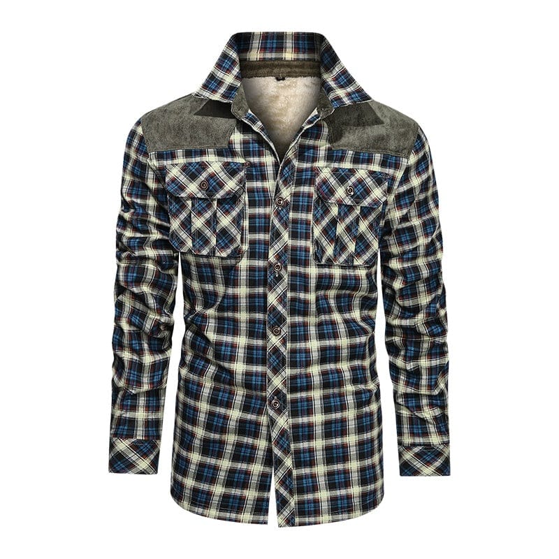 Chaqueta cálida de hombre de corte informal gruesa de lana de otoño e invierno