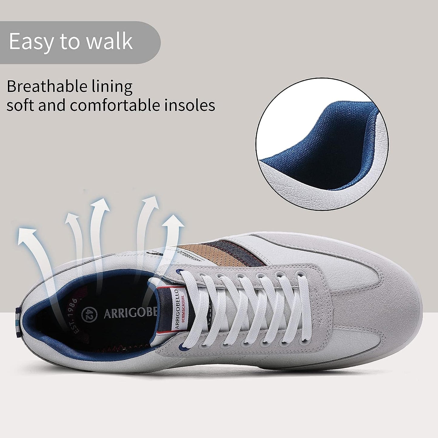 AX BOXING Mens Casual Shoes Fashion Sneakers Breathable Comfort Walking Shoes for Male Xpress