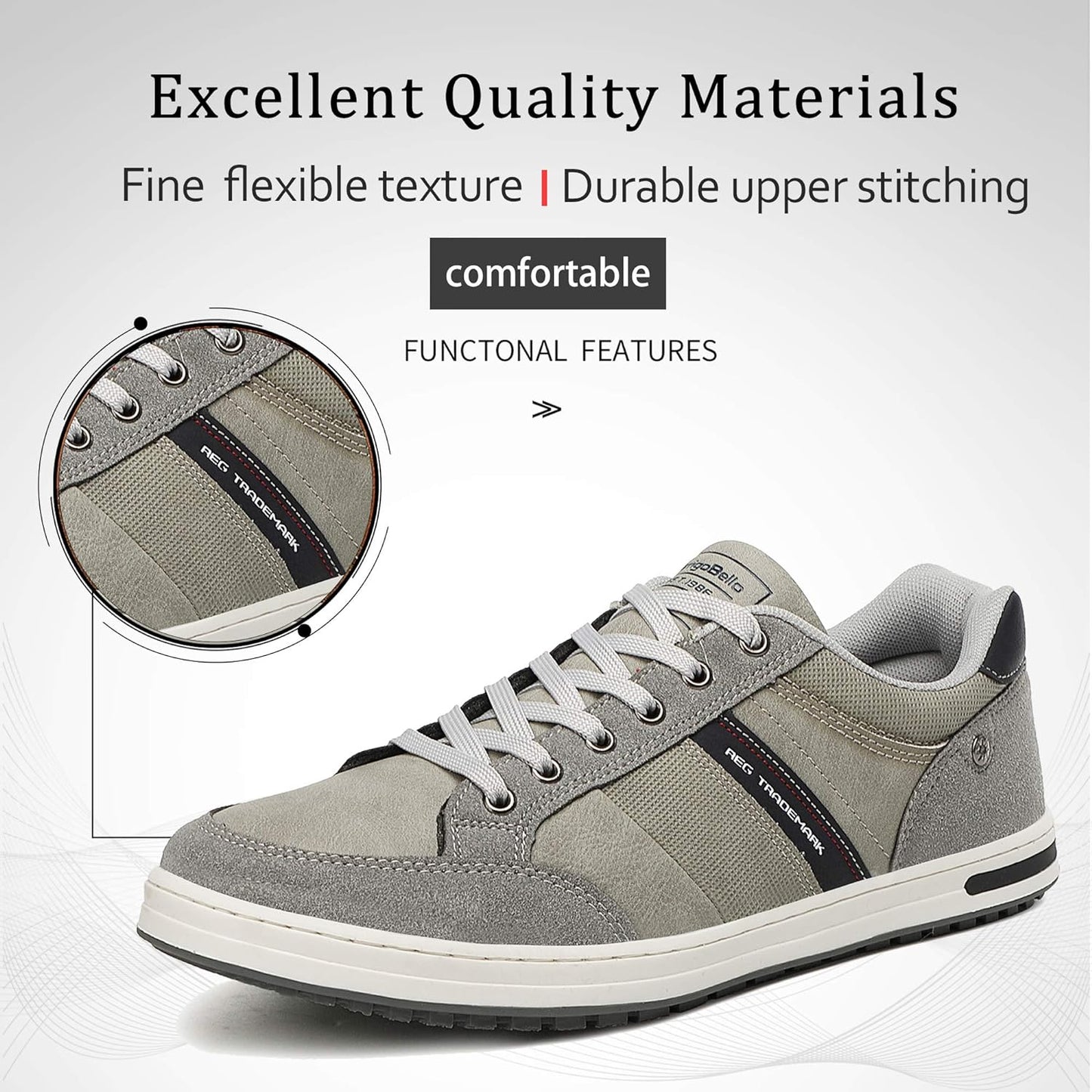 AX BOXING Mens Casual Shoes Fashion Sneakers Breathable Comfort Walking Shoes for Male Xpress