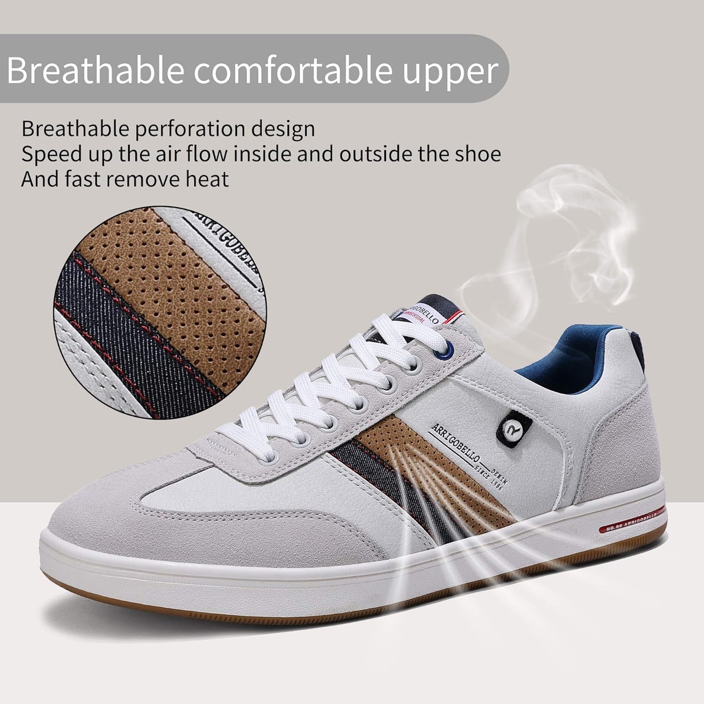 AX BOXING Mens Casual Shoes Fashion Sneakers Breathable Comfort Walking Shoes for Male Xpress