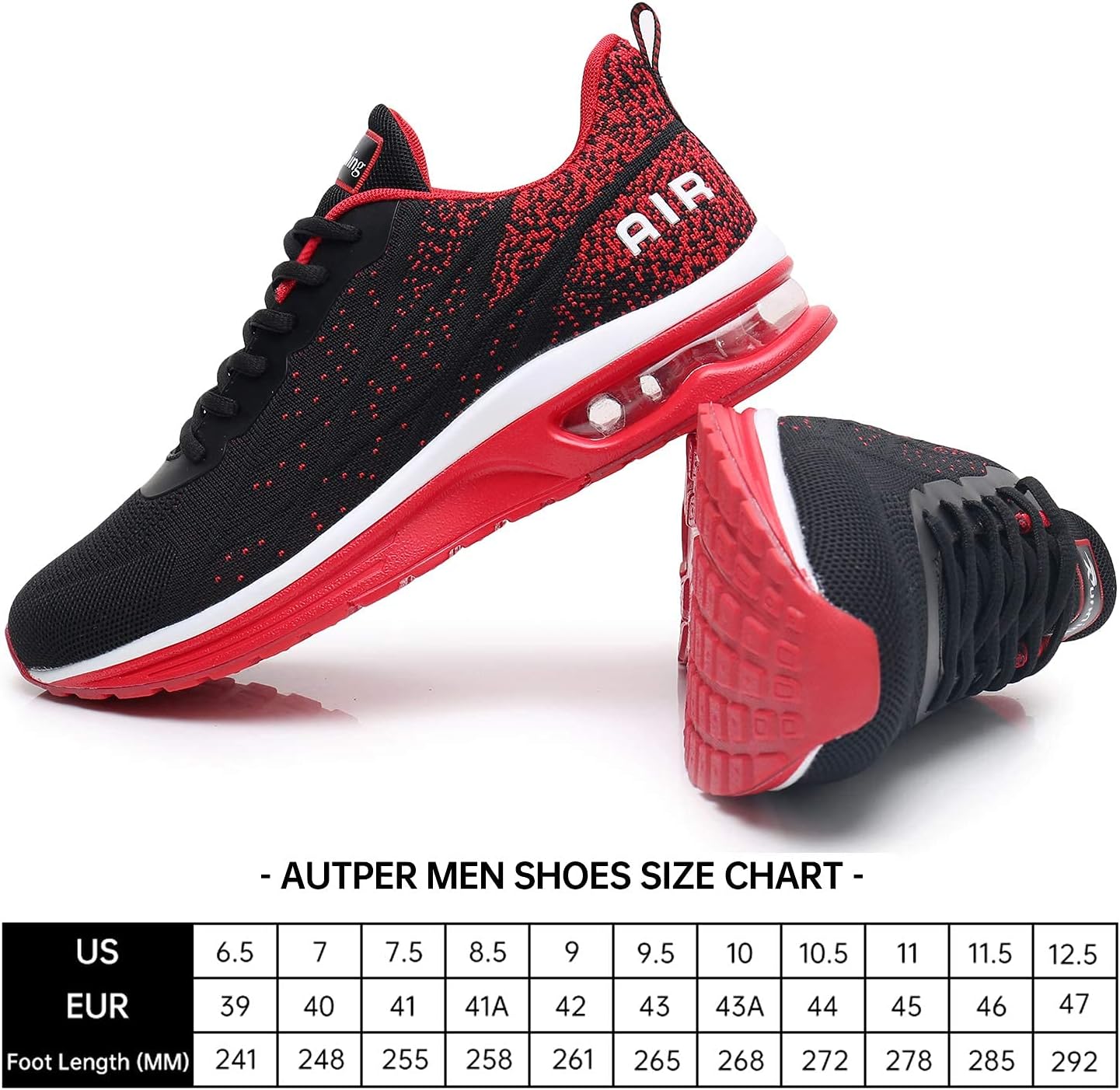 Autper Mens Air Athletic Running Tennis Shoes Lightweight Sport Gym Jogging Walking Sneakers US 6.5-US12.5 Xpress