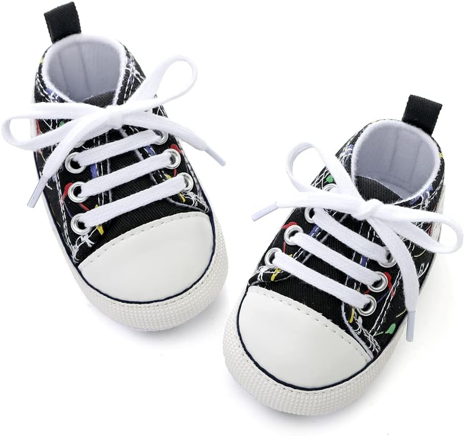 Baby Boys Girls Star High Top Sneaker Soft Anti-Slip Sole Newborn Infant First Walkers Canvas Denim Shoes Xpress