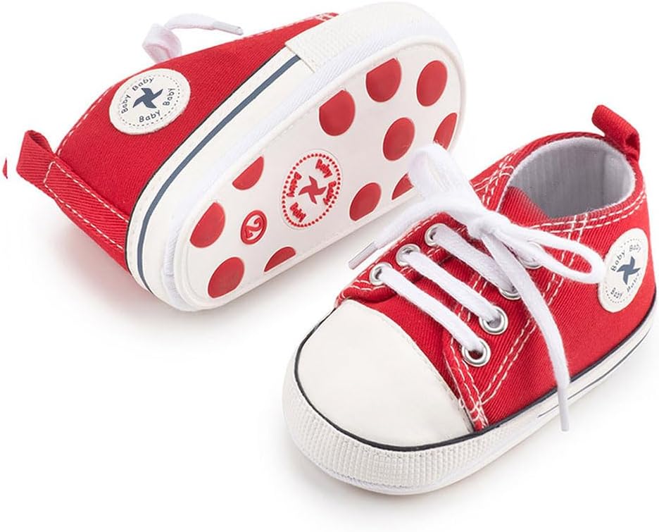 Baby Boys Girls Star High Top Sneaker Soft Anti-Slip Sole Newborn Infant First Walkers Canvas Denim Shoes Xpress