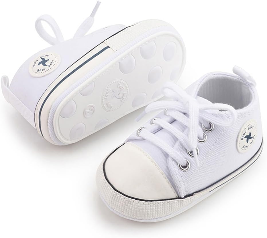 Baby Boys Girls Star High Top Sneaker Soft Anti-Slip Sole Newborn Infant First Walkers Canvas Denim Shoes Xpress