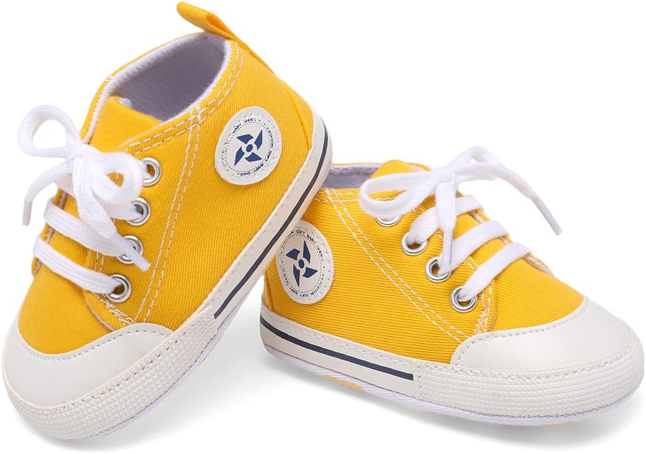 Baby Boys Girls Star High Top Sneaker Soft Anti-Slip Sole Newborn Infant First Walkers Canvas Denim Shoes Xpress