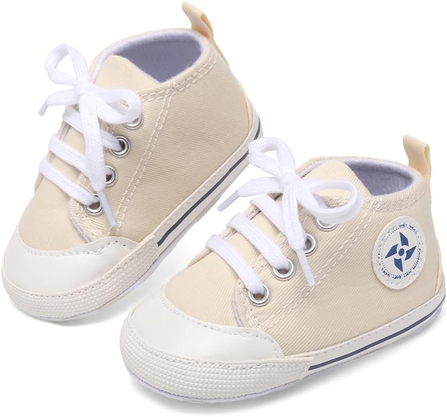 Baby Boys Girls Star High Top Sneaker Soft Anti-Slip Sole Newborn Infant First Walkers Canvas Denim Shoes Xpress