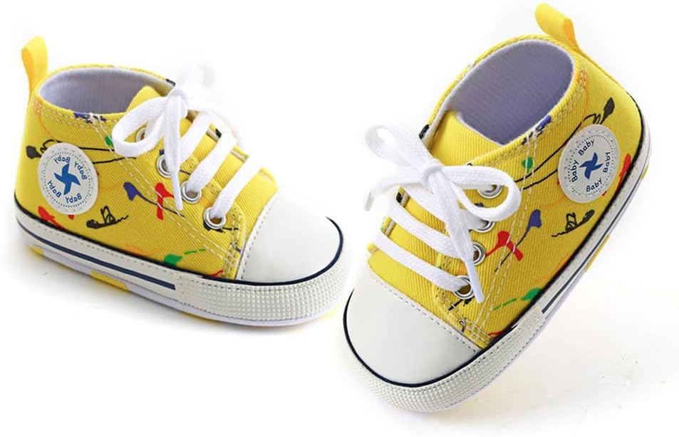 Baby Boys Girls Star High Top Sneaker Soft Anti-Slip Sole Newborn Infant First Walkers Canvas Denim Shoes Xpress