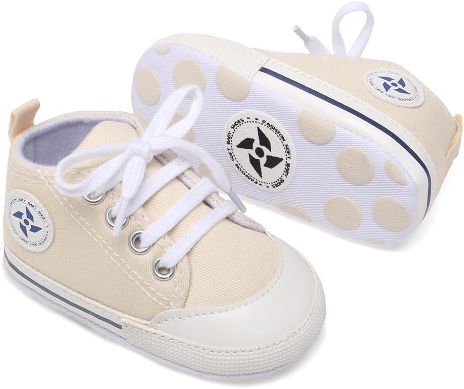 Baby Boys Girls Star High Top Sneaker Soft Anti-Slip Sole Newborn Infant First Walkers Canvas Denim Shoes Xpress