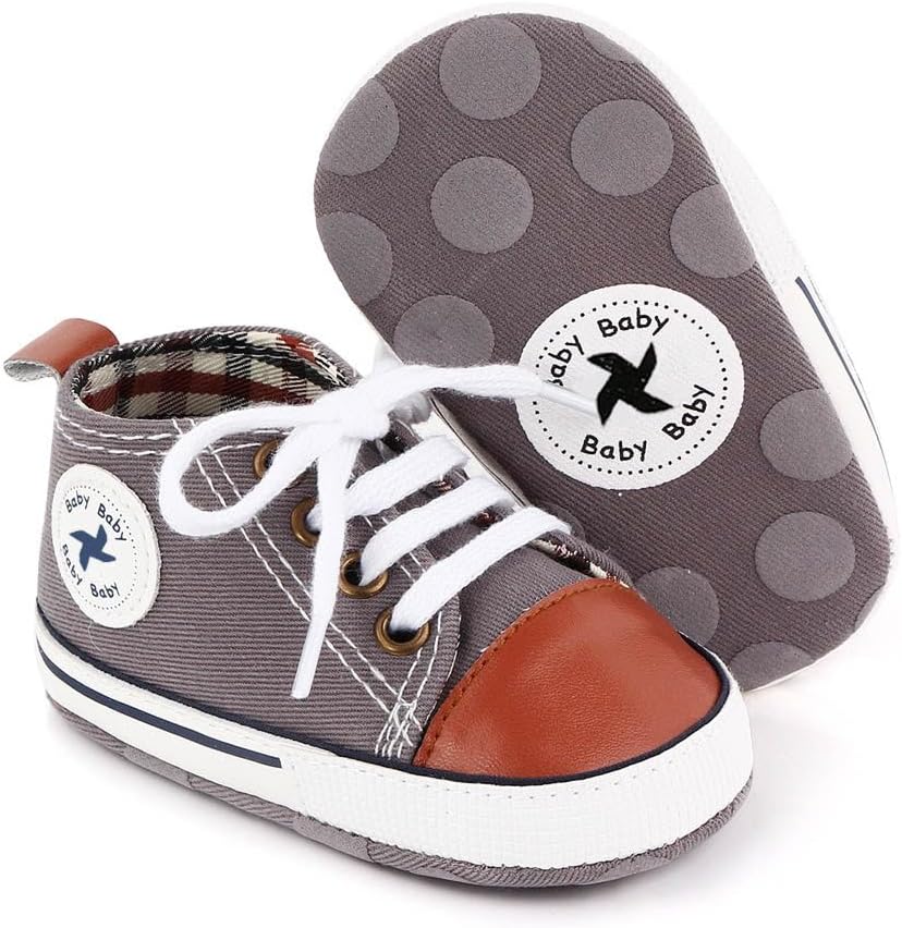 Baby Boys Girls Star High Top Sneaker Soft Anti-Slip Sole Newborn Infant First Walkers Canvas Denim Shoes Xpress