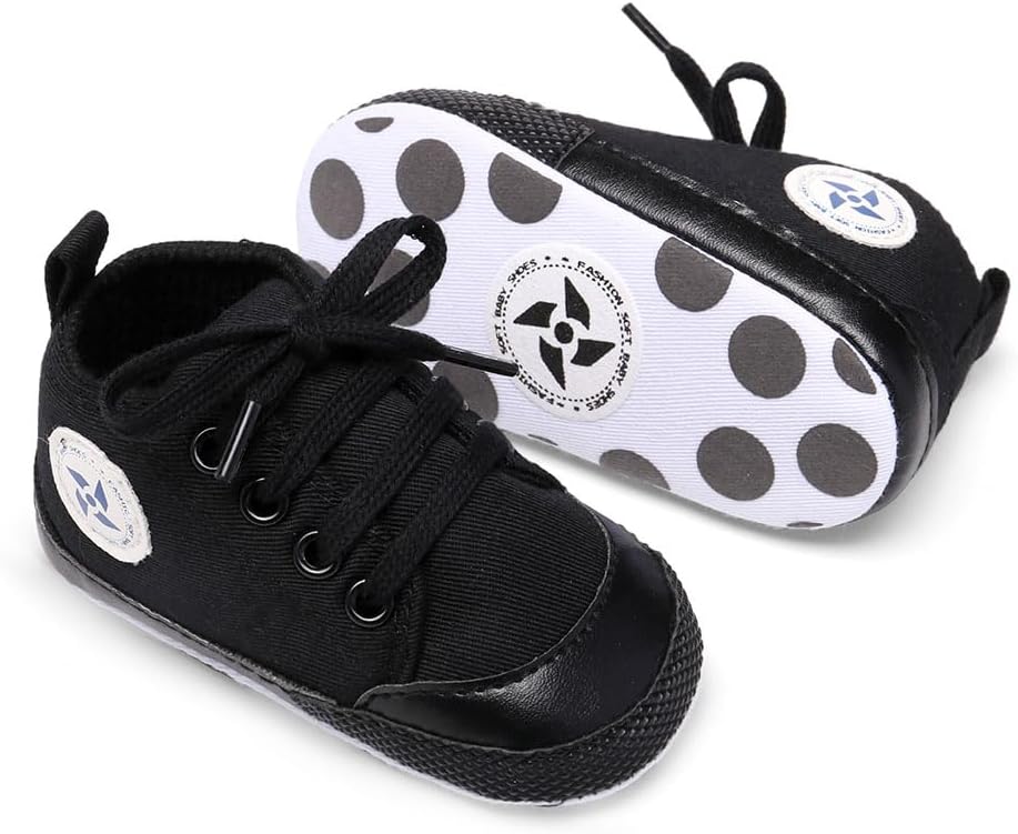 Baby Boys Girls Star High Top Sneaker Soft Anti-Slip Sole Newborn Infant First Walkers Canvas Denim Shoes Xpress