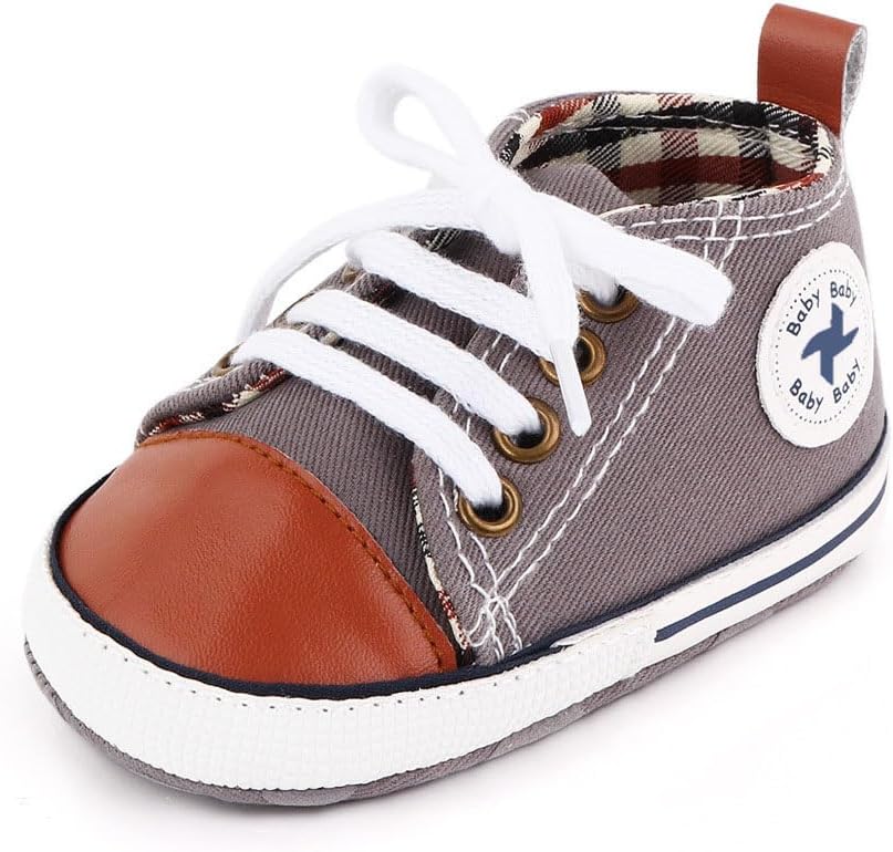 Baby Boys Girls Star High Top Sneaker Soft Anti-Slip Sole Newborn Infant First Walkers Canvas Denim Shoes Xpress