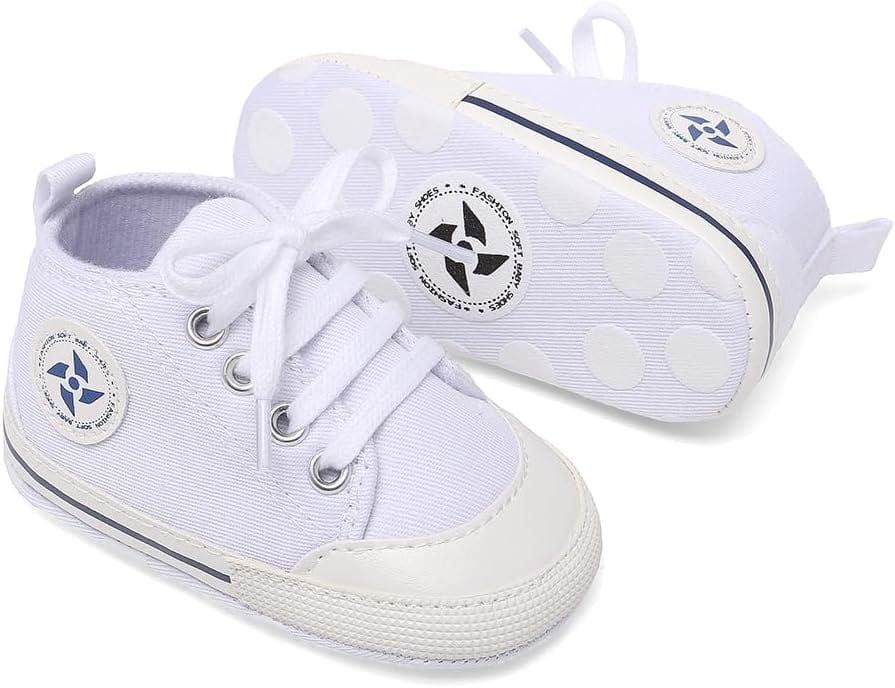 Baby Boys Girls Star High Top Sneaker Soft Anti-Slip Sole Newborn Infant First Walkers Canvas Denim Shoes Xpress