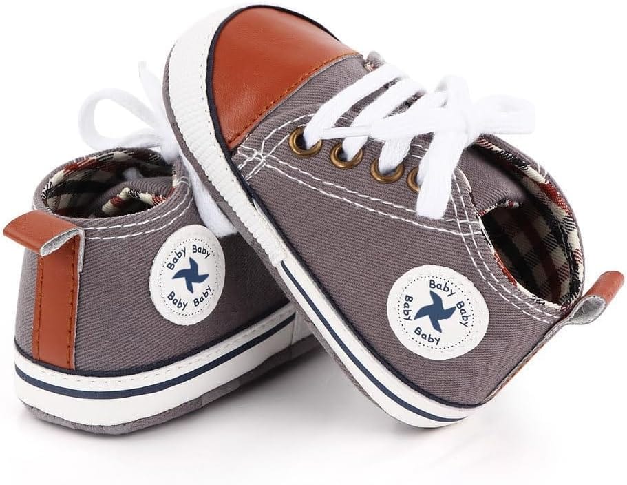 Baby Boys Girls Star High Top Sneaker Soft Anti-Slip Sole Newborn Infant First Walkers Canvas Denim Shoes Xpress