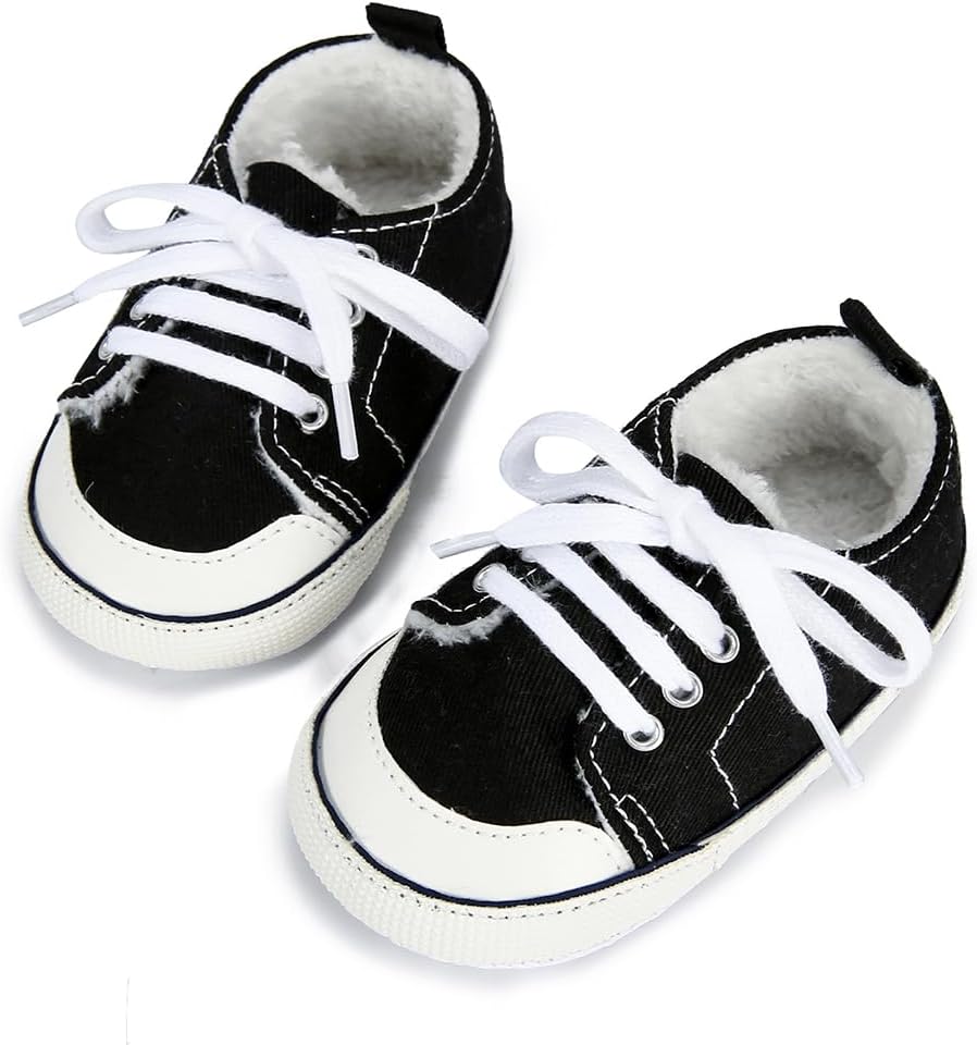 Baby Girls Boys Shoes Soft Anti-Slip Sole Newborn First Walkers Star High Top Canvas Denim Unisex Infant Sneaker Xpress