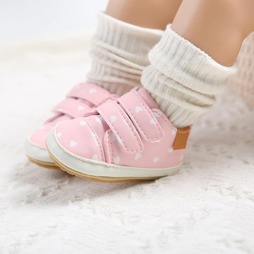 Baby Girls Boys Shoes Soft Anti-Slip Sole Newborn First Walkers Star High Top Canvas Denim Unisex Infant Sneaker Xpress