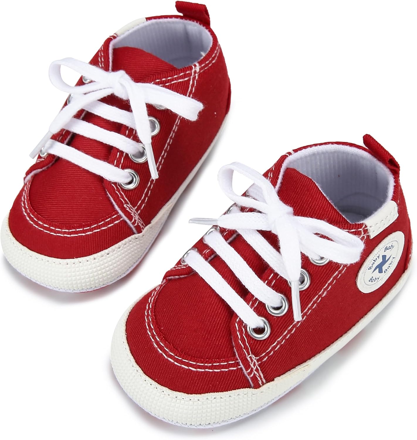 Baby Girls Boys Shoes Soft Anti-Slip Sole Newborn First Walkers Star High Top Canvas Denim Unisex Infant Sneaker Xpress