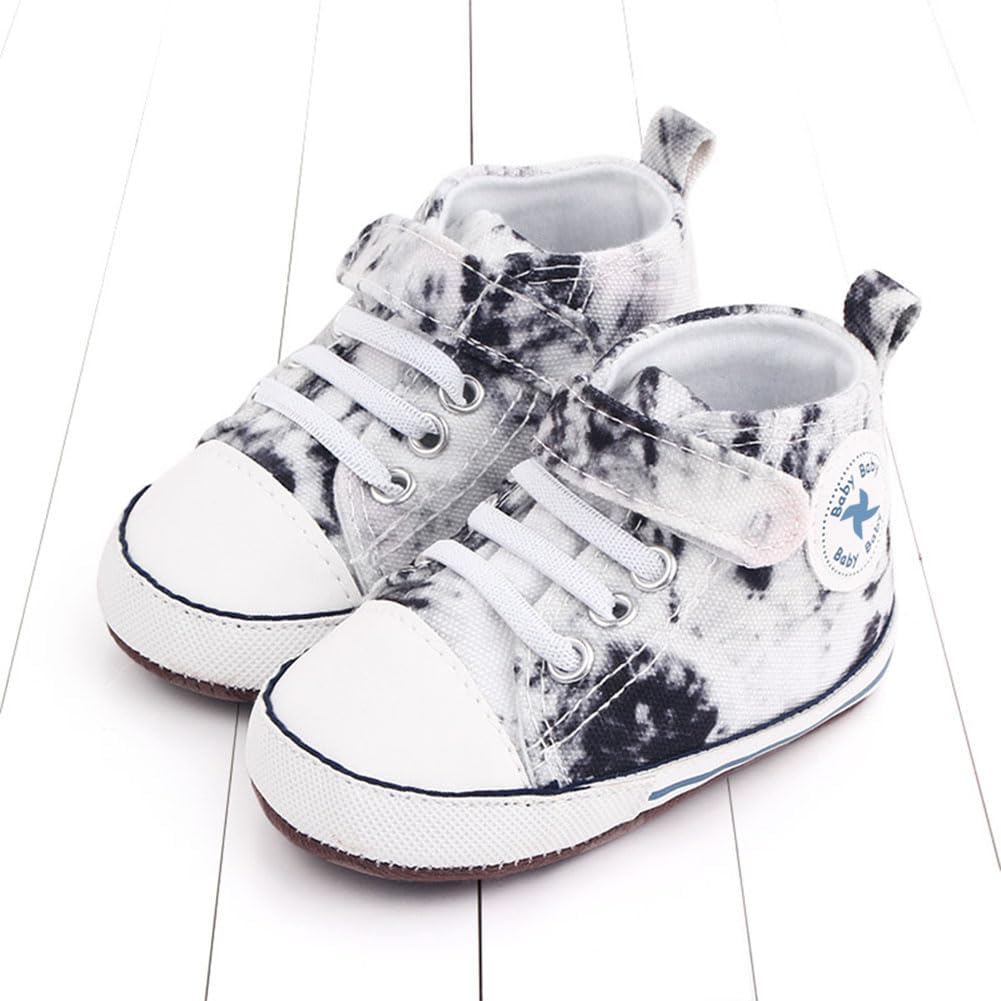 Baby Girls Boys Shoes Soft Anti-Slip Sole Newborn First Walkers Star High Top Canvas Denim Unisex Infant Sneaker Xpress