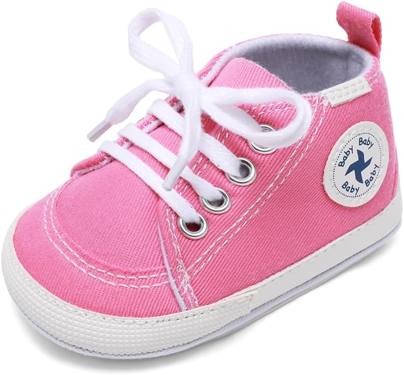 Baby Girls Boys Shoes Soft Anti-Slip Sole Newborn First Walkers Star High Top Canvas Denim Unisex Infant Sneaker Xpress