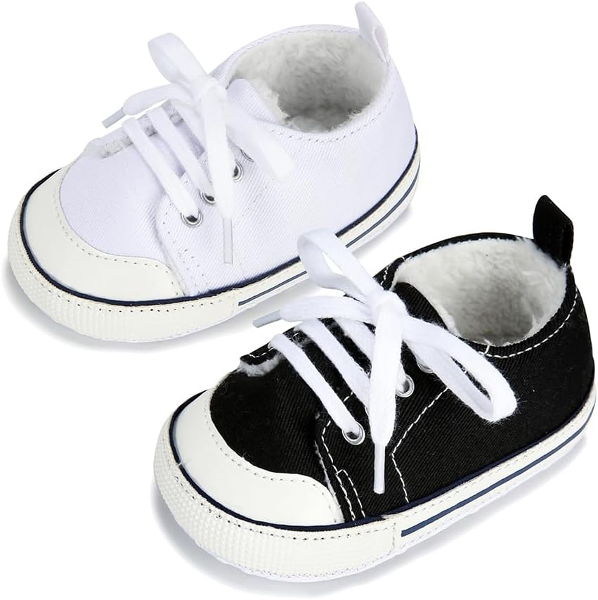 Baby Girls Boys Shoes Soft Anti-Slip Sole Newborn First Walkers Star High Top Canvas Denim Unisex Infant Sneaker Xpress