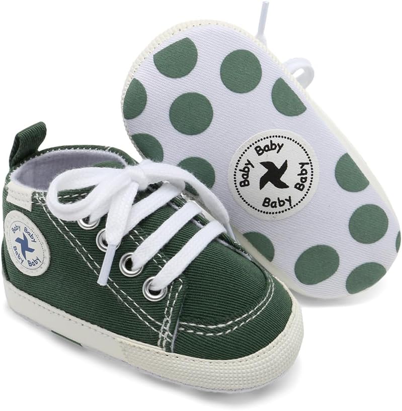 Baby Girls Boys Shoes Soft Anti-Slip Sole Newborn First Walkers Star High Top Canvas Denim Unisex Infant Sneaker Xpress