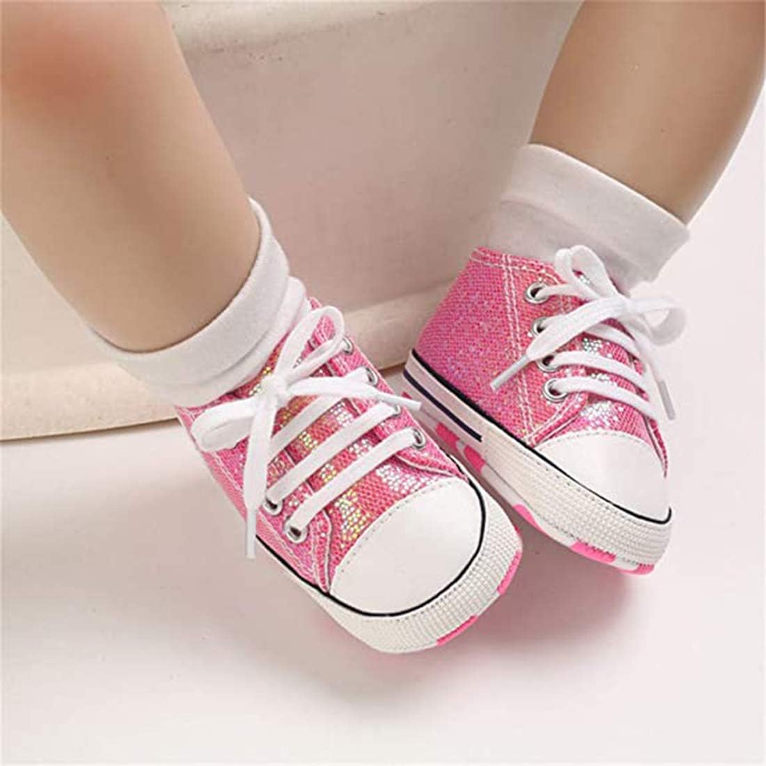 Baby Girls Boys Shoes Soft Anti-Slip Sole Newborn First Walkers Star High Top Canvas Denim Unisex Infant Sneaker Xpress