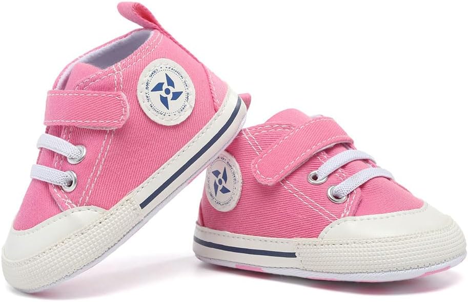 Baby Girls Boys Shoes Soft Anti-Slip Sole Newborn First Walkers Star High Top Canvas Denim Unisex Infant Sneaker Xpress